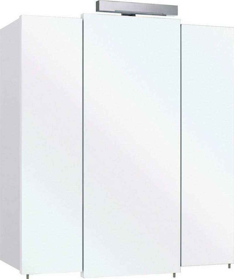 Saphir Spiegelschrank Quickset 311 Badschrank, 3 Spiegeltüren, 6 Einlegeböden, 68 cm breit inkl. LED-Beleuchtung, Schalter-/Steckdosenkombination von Saphir