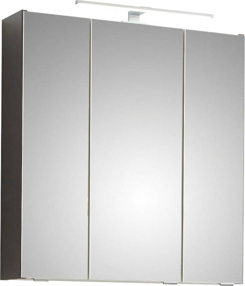 Saphir Spiegelschrank Quickset 357 Badschrank, 3 Spiegeltüren, 6 Einlegeböden, 65 cm breit inkl. LED-Beleuchtung, Türdämpfer, Schalter-/Steckdosenkombination von Saphir