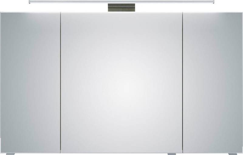 Saphir Spiegelschrank 6005 Sprint Badschrank, 3 Spiegeltüren, 6 Einlegeböden, 120 cm breit inkl. LED-Beleuchtung, Türdämpfer, Schalter-/Steckdosenkombination von Saphir