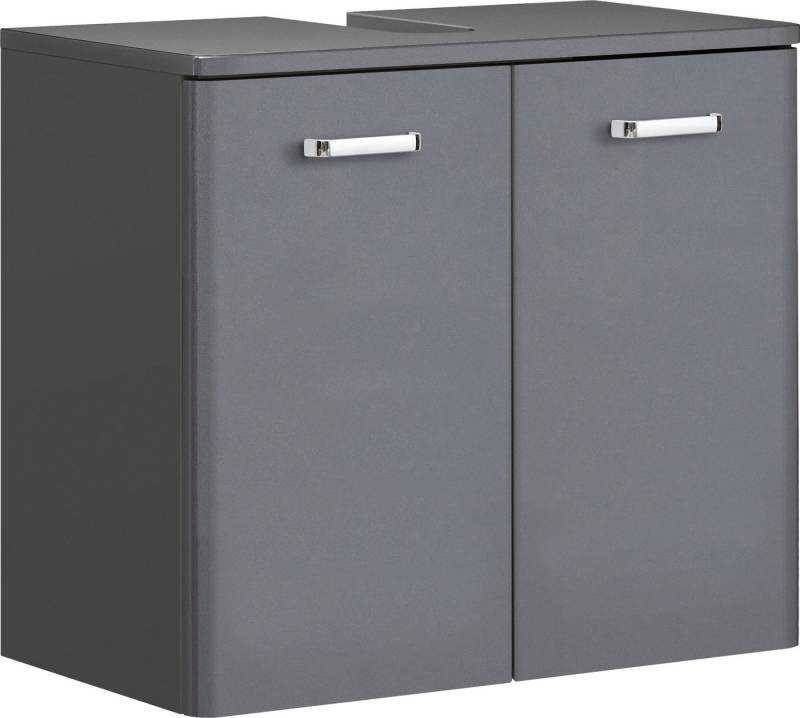 Saphir Waschbeckenunterschrank Quickset 327 Unterbeckenschrank, 60cm breit, 2 Türen, ohne Waschbecken Waschbeckenschrank inkl. Türdämpfer, Griffe in Chrom Glanz von Saphir