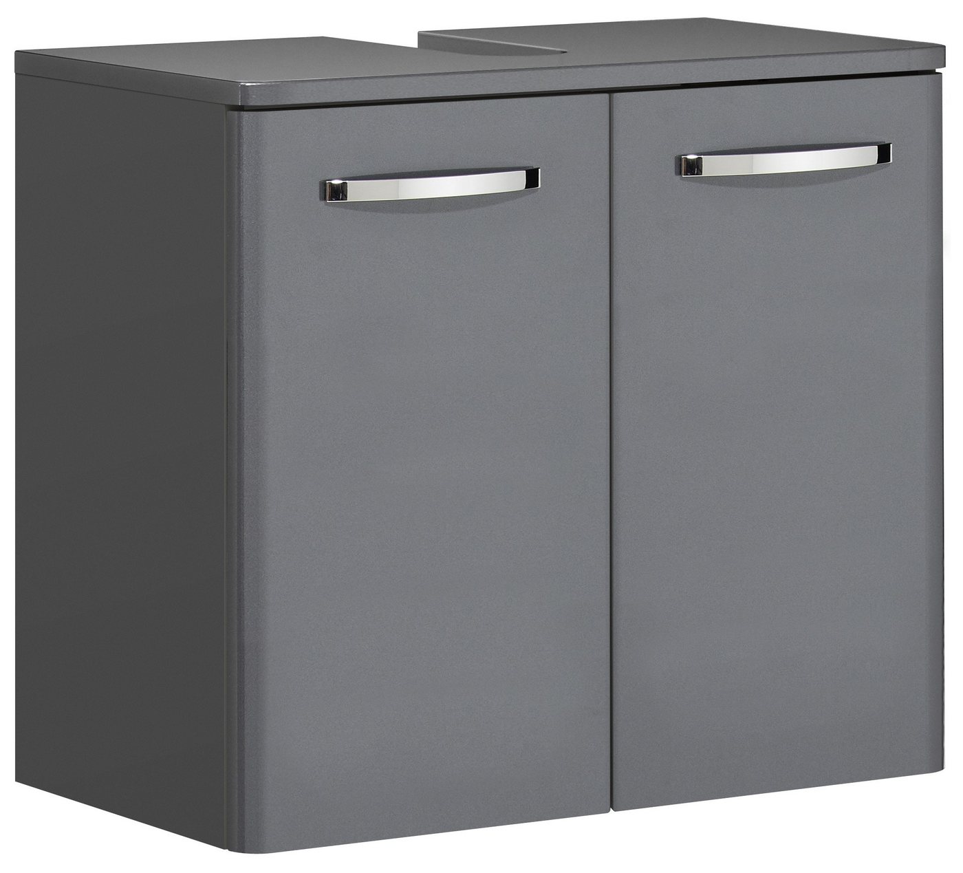 PELIPAL Waschbeckenunterschrank in Anthrazit Hochglanz mit 2 Türen (BxHxT: 60x53x33 cm) von PELIPAL