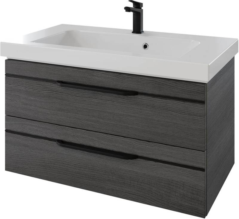 Saphir Waschtisch Serie Balto Mineralmarmor-Waschtisch mit Unterschrank, 92 cm breit (2-St), Waschplatz mit 2 Schubladen, Badschrank in verschiedenen Ausführungen von Saphir