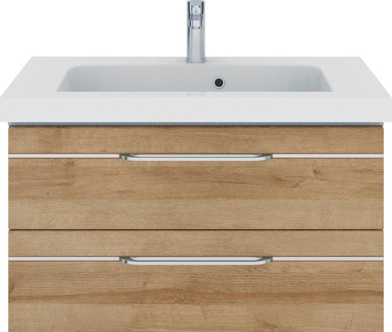 Saphir Badmöbel-Set Balto Sprint Waschplatz mit Mineralmarmor-Waschtisch, 92 cm breit, (1-St), Waschtisch und Unterschrank, inkl. Türdämpfer, mit 2 Schubladen von Saphir