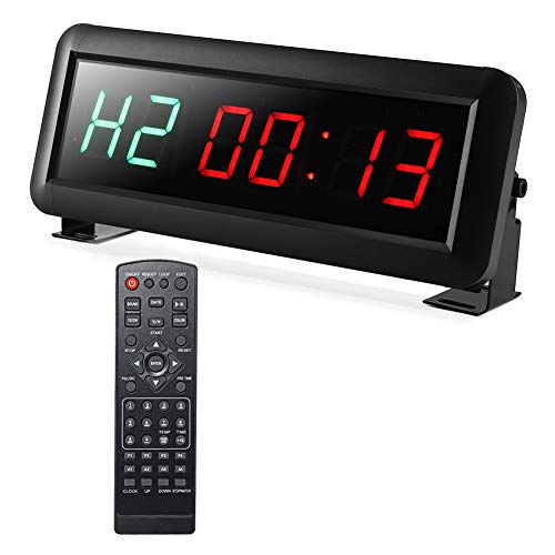 Fitness Timer 1,5 Zoll Digitalanzeige Intervall Timer Multifunktionale Workout Gym Timer Wanduhr mit IR-Fernbedienung für Crossfit, Tabata, EMOM, MMA Fitness Timer 1,5 Zoll Digitalanzeige Intervall Timer Multifunktionale Workout Gym Timer Wanduhr mit IR-Fernbedienung für Crossfit, Tabata, EMOM, MMA von PELLOR