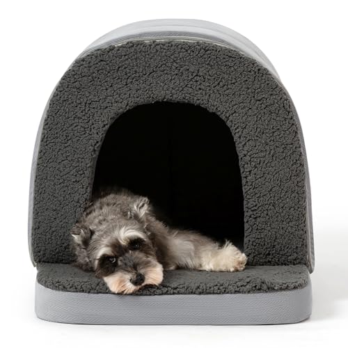 Pelzin Orthopädisches Indoor-Hundehaus - Hundeschlafhaus mit Eierkarton-Schaum, Zeltbett mit wasserdichter Innenhülle & Rutschsperre, Ideal für große Rassen, passt zu 92cm-Boxen (89x59cm), Holzkohle Pelzin Orthopädisches Indoor-Hundehaus - Hundeschlafhaus mit Eierkarton-Schaum, Zeltbett mit wasserdichter Innenhülle & Rutschsperre, Ideal für große Rassen, passt zu 92cm-Boxen (89x59cm), Holzkohle von PELZIN