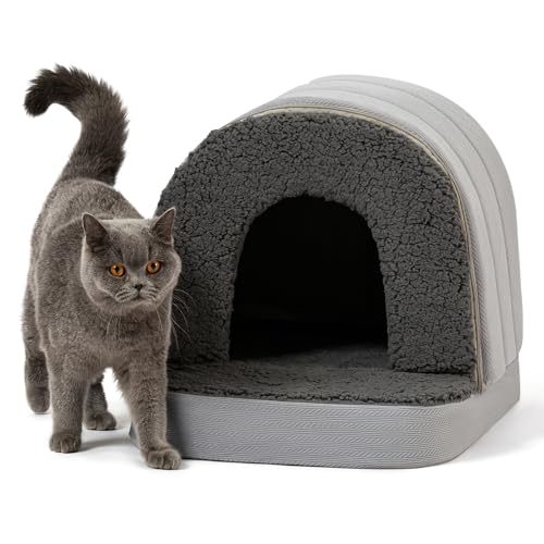 Pelzin Orthopädisches Indoor-Hundehaus - Hundeschlafhaus mit Eierkarton-Schaum, Zeltbett mit wasserdichter Innenhülle & Rutschsperre, Ideal für kleine Rassen, passt zu 62cm-Boxen (58x41cm), Holzkohle Pelzin Orthopädisches Indoor-Hundehaus - Hundeschlafhaus mit Eierkarton-Schaum, Zeltbett mit wasserdichter Innenhülle & Rutschsperre, Ideal für kleine Rassen, passt zu 62cm-Boxen (58x41cm), Holzkohle von PELZIN