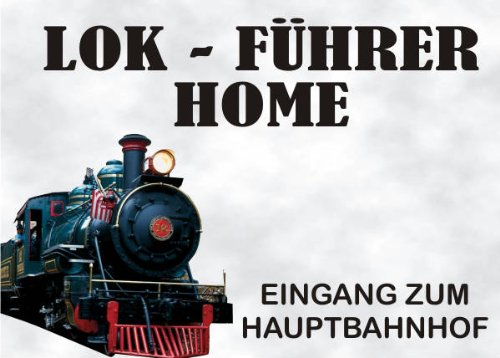 INDIGOS UG - Türschild FunSchild - SE09 - für Eisenbahn Lokomotive Lok Führer Fans Schild - für Käfig, Zwinger, Haustier, Tür, Tier, Aquarium - DIN A4 PVC 3mm stabil von PEMA