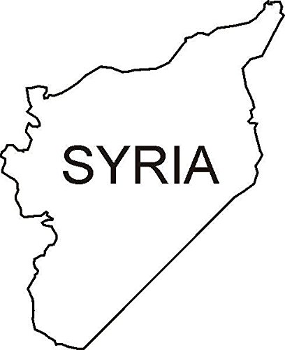 PEMA INDIGOS UG - Wandtattoo Wandsticker Wandaufkleber Aufkleber M107 Landkarte Syria 40 x 32 cm Farbwahl 48 Farben von PEMA