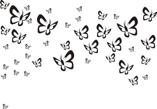 PEMA WANDTATTOO w521 Megaset Schmetterlinge Butterfly Wandaufkleber 40 Stück, dunkelgrau PEMA WANDTATTOO w521 Megaset Schmetterlinge Butterfly Wandaufkleber 40 Stück, dunkelgrau von PEMA