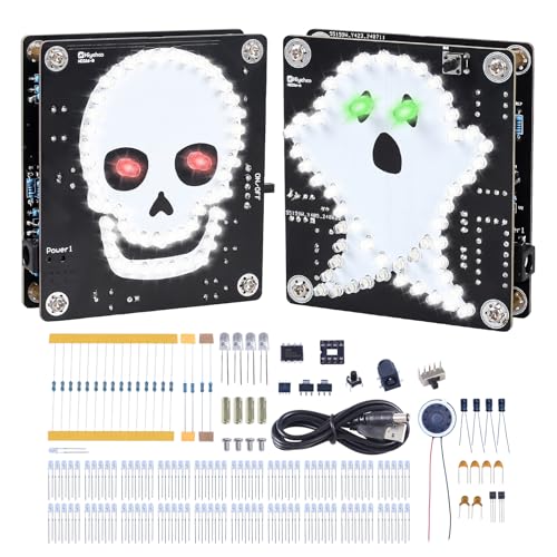 PEMENOL Lötset, Ghost LEDden Spooky Skull Pattern Weihnachts dekoration Elektronikset Urlaubsgeschenk Löten Lern set für Anfänger Erwachsene Schule Bildung PEMENOL Lötset, Ghost LEDden Spooky Skull Pattern Weihnachts dekoration Elektronikset Urlaubsgeschenk Löten Lern set für Anfänger Erwachsene Schule Bildung von PEMENOL