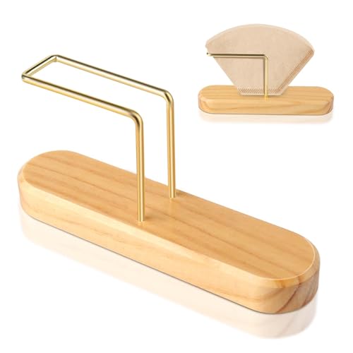 1 Stück Kaffeefilterhalter Naturholz Filtertütenhalter, Kaffeefilter Aufbewahrung, Kaffe Filter Papierhalter, Kaffefilterhalterung aus Holz Filterhalter Papierfilterhalter für Kaffeebar Zuhause Büro von PENCHUAN