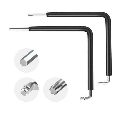 2 Stück Fenster Einstellwerkzeug Set mit Wärmeschrumpffolie Tür Einstellwerkzeug, Torx 15 & 4mm Sechskant Fensterbauer Werkzeug Einstellschlüssel für Vielseitige Justierung von Fensterbeschlägen von PENCHUAN