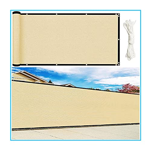PENGFEI Sonnensegel Sichtschutznetz Schattiernetz, Schatten Belüfteter Sichtschutz Für Terrasse Dachzaun Sonnendach, 98% UV-Schutz Langlebig, Sondergröße (Color : Beige, Size : 2.4mx3m) von PENGFEI-pengbu