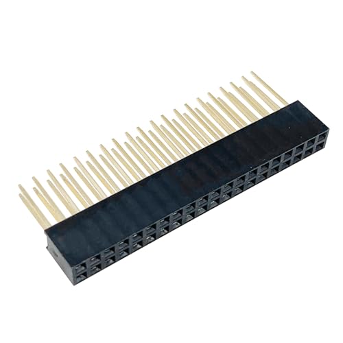 PENGLIN 10 Stück 2x20 Pin 2.54mm Teilung Doppelte Reihen Buchse Pin Header PCB Löten,Doppelte Reihen Stiften Länge 11mm für Breadboard und Elektronik-DIY von PENGLIN