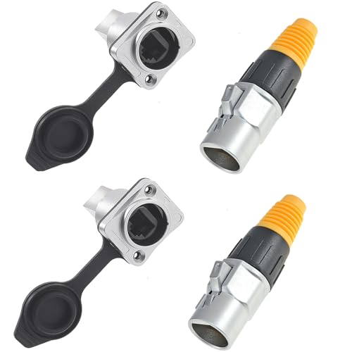 PENGLIN 2 Sätze RJ45 Wasserdichte Geschirmte Stecker,RJ45 Ethernet LAN Verlängerungskabel Koppler für Outdoor-Netzwerk,Cat5/Cat5e/Cat6 Buchse zu Buchse Adapter PENGLIN 2 Sätze RJ45 Wasserdichte Geschirmte Stecker,RJ45 Ethernet LAN Verlängerungskabel Koppler für Outdoor-Netzwerk,Cat5/Cat5e/Cat6 Buchse zu Buchse Adapter von PENGLIN