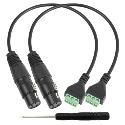 PENGLIN 2 Stück XLR Buchse auf 3 Pins Schraubklemmenblock Adapter für Lautsprecher und Mikrofon,XLR Buchse auf 3 poligen Kablel Anschluss PENGLIN 2 Stück XLR Buchse auf 3 Pins Schraubklemmenblock Adapter für Lautsprecher und Mikrofon,XLR Buchse auf 3 poligen Kablel Anschluss von PENGLIN