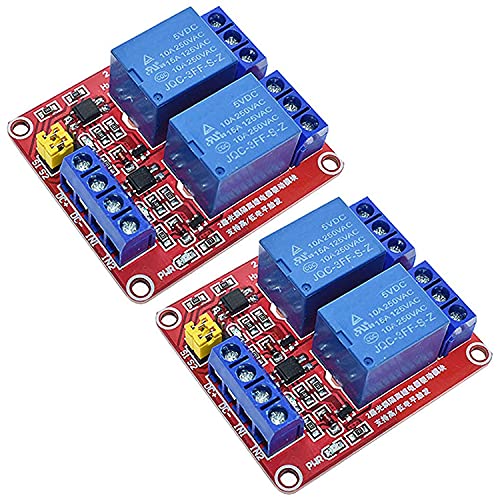 PENGLIN 2PCS 2 Kanal 5V Relais Modul mit Optokoppler High oder Low Level Trigger Erweiterungsplatine für Raspberry Pi Arduino PENGLIN 2PCS 2 Kanal 5V Relais Modul mit Optokoppler High oder Low Level Trigger Erweiterungsplatine für Raspberry Pi Arduino von PENGLIN