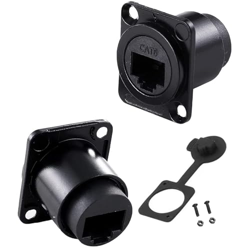 PENGLIN 2PCS D-Type RJ45 CAT6 Coupler, CAT6 RJ45 Einbaubuchse, CAT6/CAT5E/CAT5 Buchse zu Buchse Ethernet LAN Netzwerk Bulkhead Durchgangsbuchse PENGLIN 2PCS D-Type RJ45 CAT6 Coupler, CAT6 RJ45 Einbaubuchse, CAT6/CAT5E/CAT5 Buchse zu Buchse Ethernet LAN Netzwerk Bulkhead Durchgangsbuchse von PENGLIN