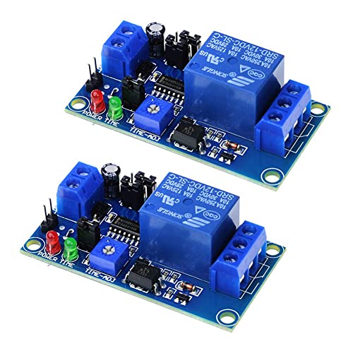 PENGLIN 2PCS DC 12v Verzögerungsrelais Schalter Einschalten Aus Schalter Modul mit Zeitschaltuhr Timing einstellbares Potentiometer LED-Anzeige Display von PENGLIN