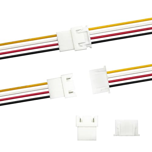 PENGLIN 40 Stück JST XH2.54mm 4 Pin Stecker und Buchse Anschluss mit Draht Kabel 100mm,4 Poliger Männlich und Weiblich Adapter PENGLIN 40 Stück JST XH2.54mm 4 Pin Stecker und Buchse Anschluss mit Draht Kabel 100mm,4 Poliger Männlich und Weiblich Adapter von PENGLIN