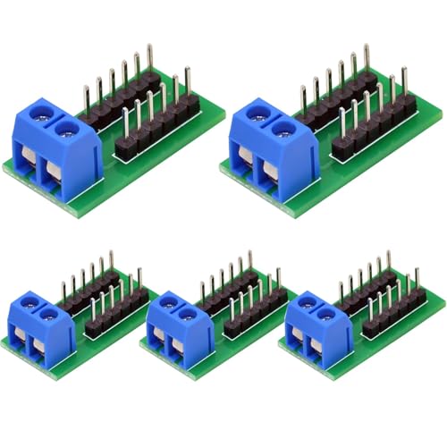 PENGLIN 5 Stück 2x6 Position Terminal Block Distribution Modul, 2P Schraubklemme 2.54mm Pitch Pin Header Adapter von PENGLIN