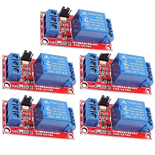 PENGLIN 5PCS 5V Relais Modul mit Optokoppler High oder Low Level Trigger Erweiterungsplatine für Raspberry Pi Arduino Board PENGLIN 5PCS 5V Relais Modul mit Optokoppler High oder Low Level Trigger Erweiterungsplatine für Raspberry Pi Arduino Board von PENGLIN