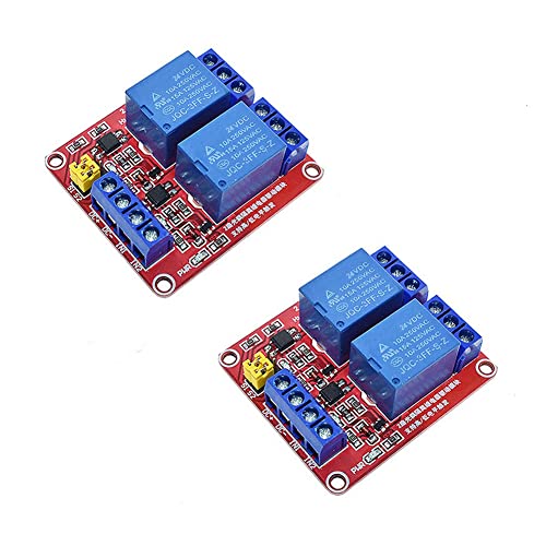 PENGLIN 5V 12V 24V Relais Modul mit Optokoppler High oder Low Level Trigger für Raspberry (2PCS 2 Kanal 24V) von PENGLIN