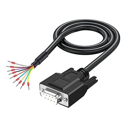 PENGLIN DB9 weiblich RS232 9 Pin serielles Verlängerungskabel, 9-Pin vergoldeter Stecker mit blankem Kabelende von PENGLIN