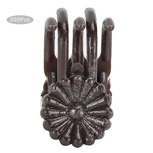 200pcs Blütenförmige Pflanzenclip Orchidee Stängel Fixierhilfe Clips Gartenwerkzeugzubehör für Innenhof Garten Gewächshaus Pflanzung (Braun) von PENGQIANJU