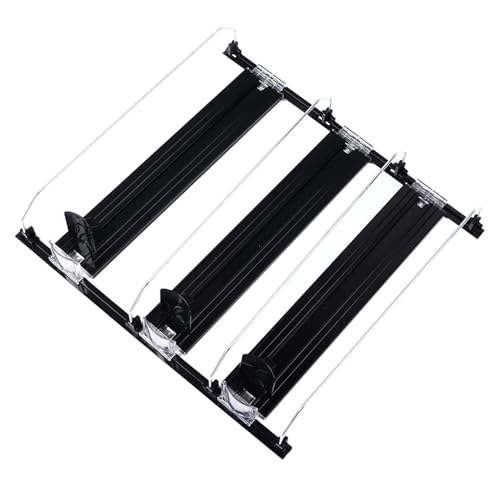 38 cm Getränke Organizer Kühlschrank Automatisch Pusher Glide 12oz 16oz 20oz Soda -Spender Breite Einstellbar E geformt 38 cm (Schwarz) von PENGQIANJU