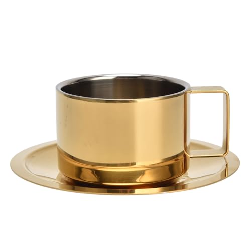 Edelstahl Kaffeetasse Modische Tragbare Praktische Untertasse Hause Edelstahl Kaffeetasse Modische Tragbare Praktische Untertasse Hause von PENGQIANJU