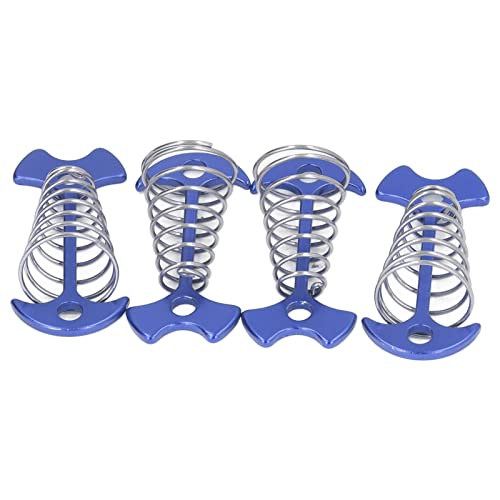 Fischknochenzelt Nägel Aluminiumlegierung Edelstahl ausgedehntes Baldachin Pfähle mit Frühling für Holzdecks und Bretter Camping (Blau) von PENGQIANJU