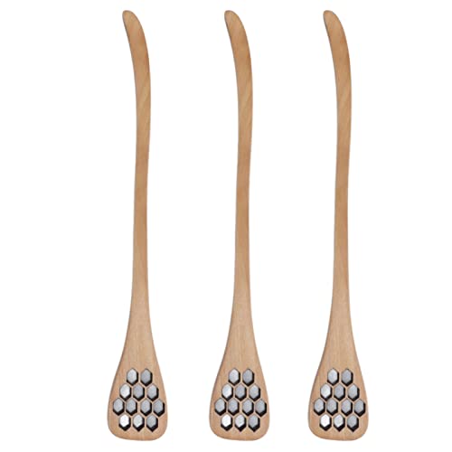 Holzhonigdaucher Mischlöffel Set Home Küche (Holzfarbe) von PENGQIANJU