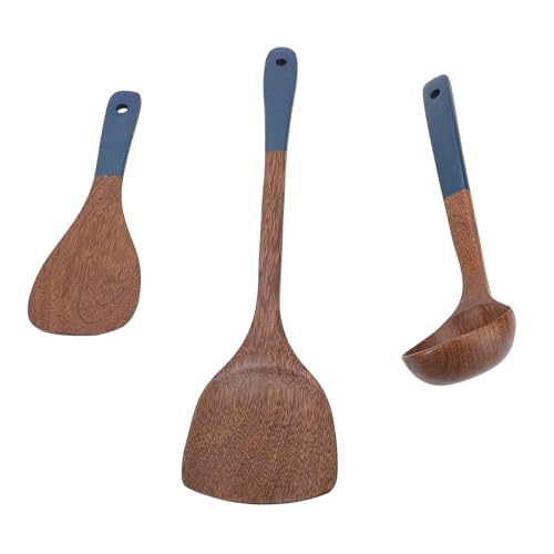 Holzküche Utensilien Set Cooking Löffel Spatel Ladle Küchengeschirr Hängende Loch (A) von PENGQIANJU