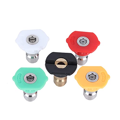 PENGQIANJU 5pcs Edelstahl Hochdruckscheibe Sprühdüsensprühtipps effizient waschen, ohne eine Leiter zu erreichen, die für die meisten Marken von Hochdruckreinigern geeignet ist PENGQIANJU 5pcs Edelstahl Hochdruckscheibe Sprühdüsensprühtipps effizient waschen, ohne eine Leiter zu erreichen, die für die meisten Marken von Hochdruckreinigern geeignet ist von PENGQIANJU