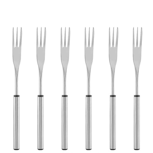 PENGQIANJU 6pcs Edelstahl Heißtopfgabel Outdoor Picknick Grillgrillspieß Stabiler Anti -Grill -Grillgabel für Camping und Picknicks von PENGQIANJU