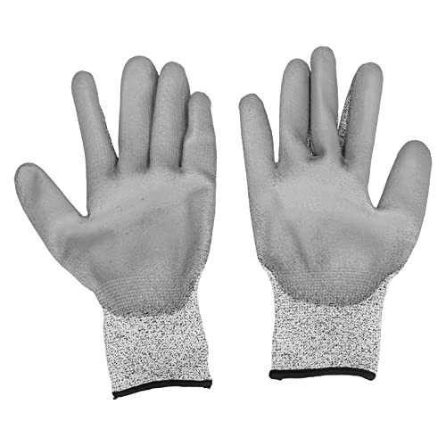 PENGQIANJU Graue Schnittschutzhandschuhe Level 5 Schutz HPPE Getauchte Handschuhe Gartenarbeit Outdoor PENGQIANJU Graue Schnittschutzhandschuhe Level 5 Schutz HPPE Getauchte Handschuhe Gartenarbeit Outdoor von PENGQIANJU
