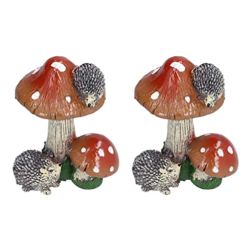 PENGQIANJU Igel Pilz Ornament Miniatur Tiers tatue Bonsai ation Garten Indoor Harz Skulptur PENGQIANJU Igel Pilz Ornament Miniatur Tiers tatue Bonsai ation Garten Indoor Harz Skulptur von PENGQIANJU