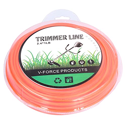 PENGQIANJU Saite Trimmer Ersatzlinie hohe Flexibilität Verschleiß Nylon Seil Rasenmäher (Rot 2,4 Quadrat) von PENGQIANJU