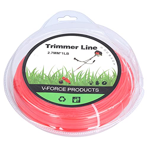 PENGQIANJU Saite Trimmer Ersatzlinie hohe Flexibilität Verschleiß Nylon Seil Rasenmäher (Rot 2.7 Kreis) von PENGQIANJU