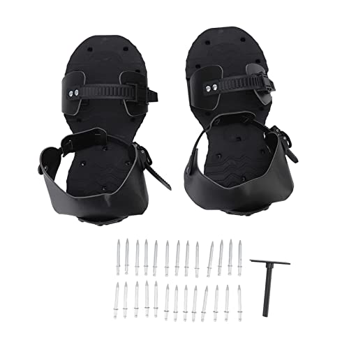 PENGQIANJU Spike Sandals PU Rasen Luftbelastungsschuhe für Garten und Gartenvitalität schwarz von PENGQIANJU