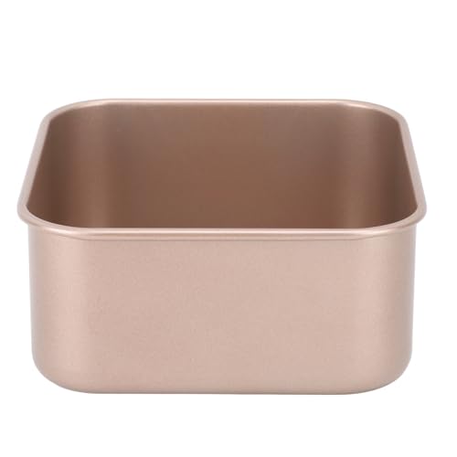 PENGQIANJU Tief quadratischer Stock-Beweis stapelbar verdickt Kohlenstoffs tahl Backblech Kuchen Pfanne Barbecue Gold (L) von PENGQIANJU