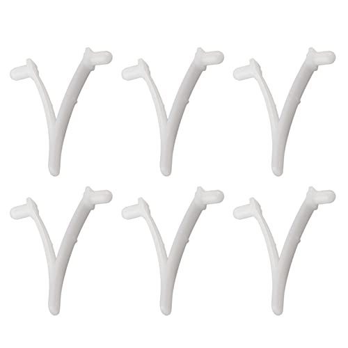 PENGQIANJU V-Clips für Pool-Skimmer, Kunstharz, starke Schmetterlings-Clips für Schwimmbadstange, weiß, kompakt und leicht, tragbar von PENGQIANJU