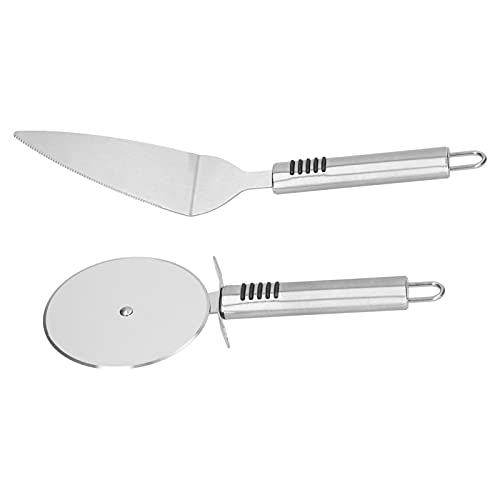Pizzaschaufel und Cutter Set hochgradig Edelstahl schnell und einfach schneiden Küchengadget Ergonomisches Design für Pizzaliebhaber von PENGQIANJU