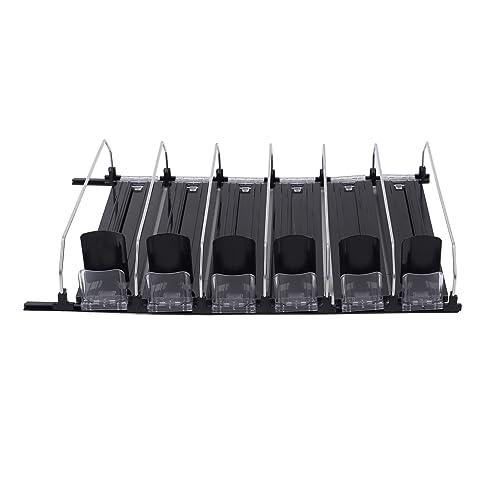 Self Pushing kann Organisator gleiten verstellbare einfache manipuliert schwarze raumsparende automatische Getränkeschieber für Kühlschrank (38 cm) von PENGQIANJU