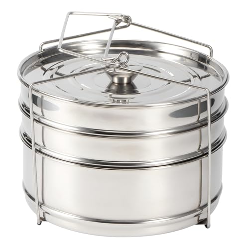 Stapelbare 3 -stufige Edelstahl -Dampfkocher -Kocher -Topf -Koch -Speisedruck -Topfzubehör für Fitness Cooking Stapelbare 3 -stufige Edelstahl -Dampfkocher -Kocher -Topf -Koch -Speisedruck -Topfzubehör für Fitness Cooking von PENGQIANJU