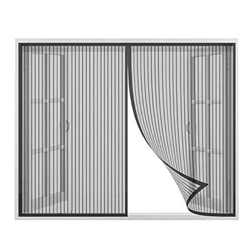 Magnet Fliegengitter tür 85x215cm, Der Magnetvorhang Ist Ideal Für Die Balkontür, Kellertür Und Terrassentür, Kinderleichte Klebemontage Ohne Bohren, Schwarz von PENGXIN