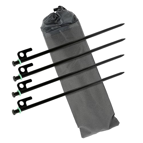 PENIKOKO 1 Satz Robuste Zeltheringe Set Teilig mit Nachtleucht Ringen Tragetasche für Camping Outdoor Sturmsicherung von PENIKOKO