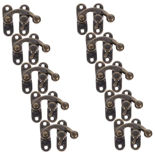 PENIKOKO 10 Stück Antike Schnalle Dekorative Haspe Riegelschnalle Antike Haspe Riegelschnalle Winziger Verschluss Hakenverschluss Kleiner Riegelhaken Vintage Haken von PENIKOKO