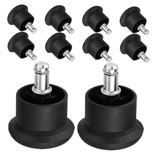 PENIKOKO 10 Stück Teiliges Bürostuhl Fußgleiter Schwarz Schwere Ausführung rutschfest Kratzfest Bodenschutz für Parkett und Harte Böden Robustes Material Langlebige Stuhlbeinschoner von PENIKOKO